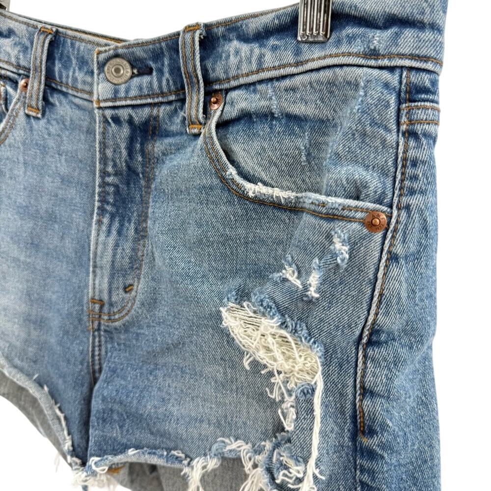 Abercrombie & Fitch Curve Love The Mom Short Mid Rise Preppy Boho Size 28 / 6 - Picture 4 of 9